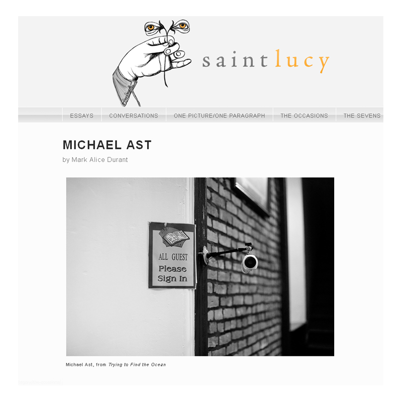 Michael Ast, Mark Alice Durant, Saint Lucy, Trying to Find the Ocean, photography essay, Baltimore, photobook, afterword essay
