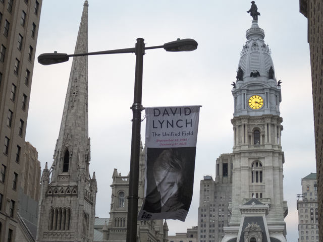 David Lynch, PAFA, City Hall, Philadelphia, Unified Field, paintings, mixed media, artist, filmmaker, director, "Michael Ast"