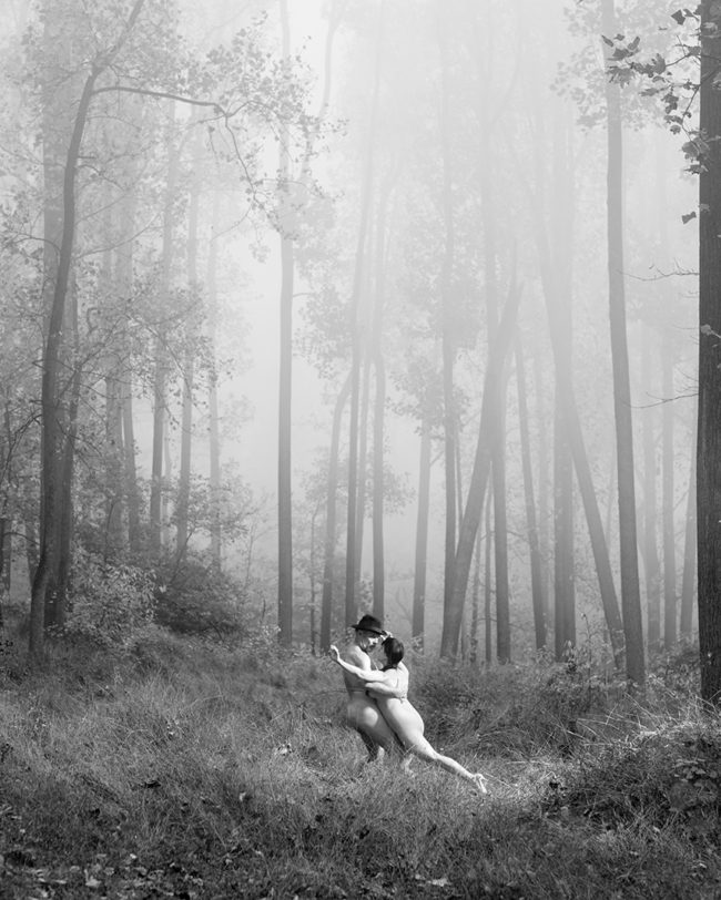 Natura, naked, nude calendar, naked in nature, Michael Ast, nude photography, nude bw photo, nude black white photography, b;ack and white photography, bw photography, 2020 calenda , naturism, nudism, Amber Connection, fog, foggy, dancing couple, tango, man and woman, couple, nude couple, dancing outside, embrace, morning fog, weather, spirituality, sensual, romance, romantic